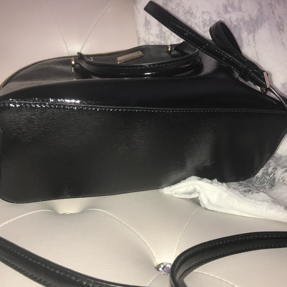 Kate Spade Bixby Place Carli Black Patent Leather Satchel Handbag Crossbody - Picture 11 of 13